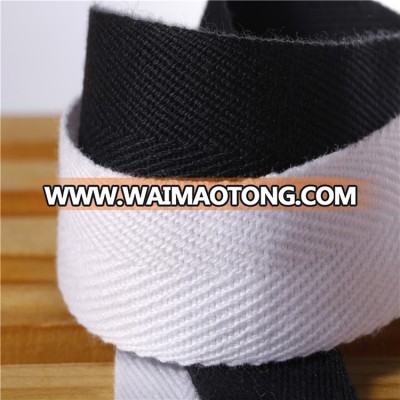 wholesale personalized  cotton webbing ribbon,organic custom woven 100% cotton lace herringbone webbing cotton ribbon tape